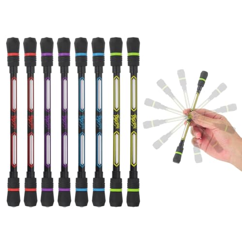 PATIKIL Set de 8 bolígrafos giratorios de 0.5mm tinta negra miniatura 1