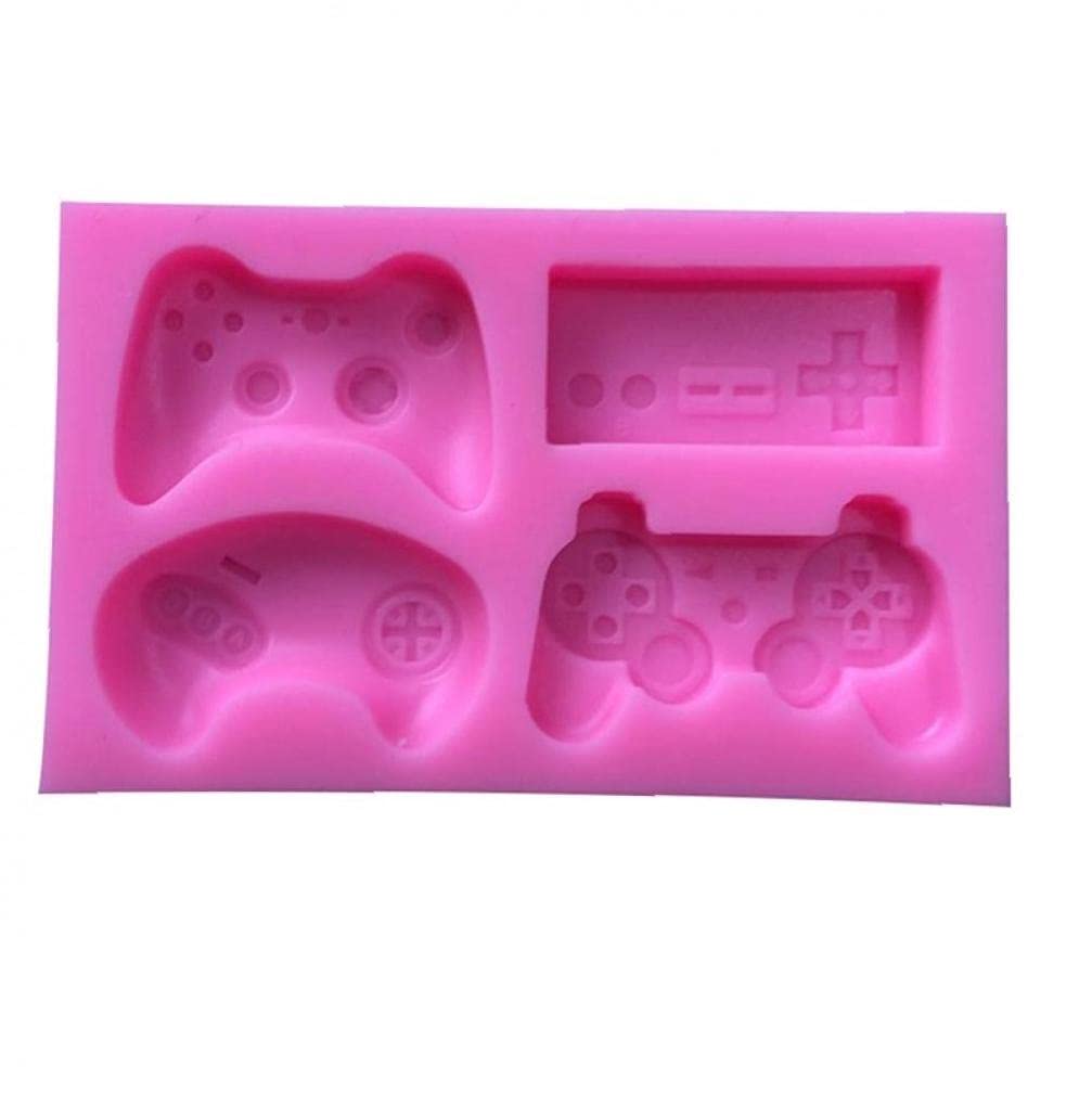 Onsinic Grey Silicone Fondant Mold Funny Joystick Shape Handmade Polymer Clay Molds Gamer Decor Candy Chocolate