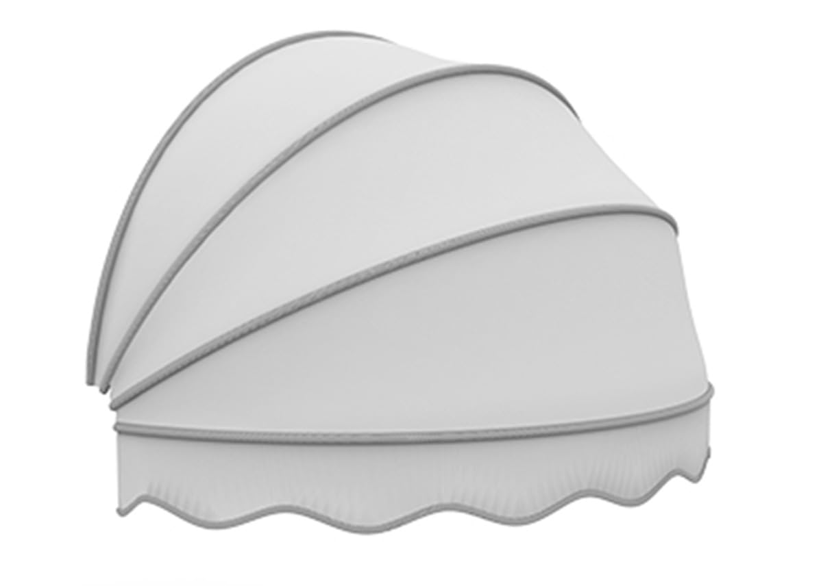 GJZQDKX Collapsible Dome Style Window Awning for Rain and Sun Protection Retractable Hemispherical Canopy for Patio Entryway and Doors 100x50x50cm White