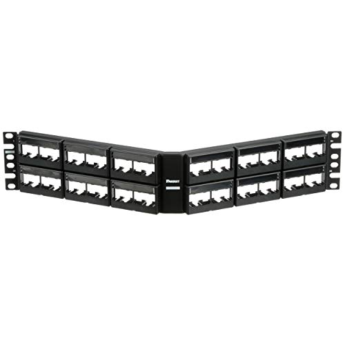 Panduit CPPLA48WBLY Angled 48-Port Patch Panel, Black