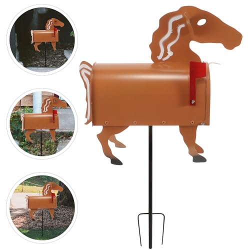 Boîte aux lettres extérieure décorative jardin en fer forme cheval - 6