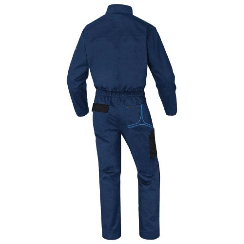Delta Plus M2CZ3BM0 Mach2 Poliéster/Algodón Mono De Trabajo, Doble Cremallera, Azul/Marino/Azul/Real, S/M/L/XL/XXL/3XL Tamaño