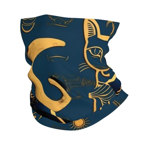 Balaclava bandana para mujer y hombre, tipo bufanda facial azul con diseño egipcio antiguo miniatura 1
