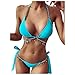 Briskorry Bikini Damen Sexy Retro Badeanzug Crossover Sport Bademode Frauen Triangel Bademode Swimsuit Zweiteiliger Bikini Sets Beachwear Bikinihose Swimmsuits