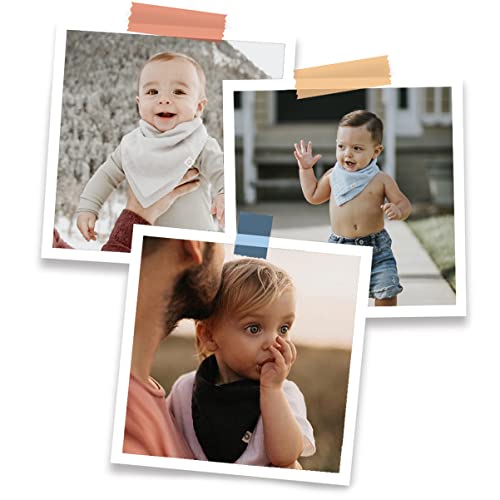 Kishu Baby Indi – Gots Organic Muslin Baby Bandana Bibs 5 Pk, 4-Way Reversible (Pacifica) #TOP4