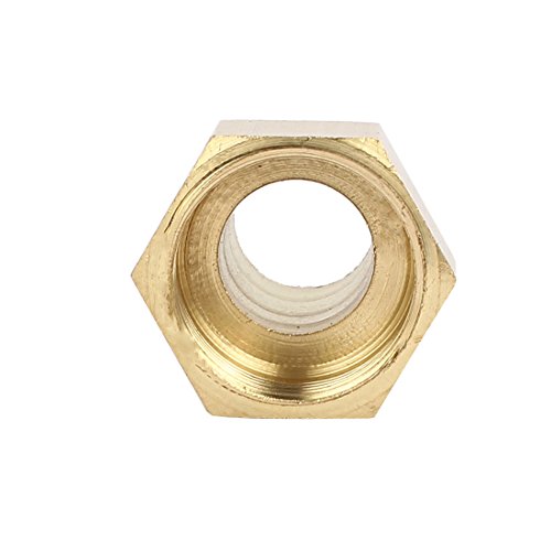 Sourcingmap 3/4BSP Female Thread 19mm Hose Barb Brass Tubing Coupler Connector Fitting 2pcs - Image 3