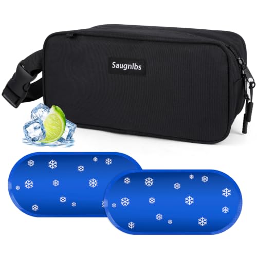 Saugnlbs Small Cool Bag,Mini Cool Bag with Ice Packs,Small Insulated Lunch Bag with