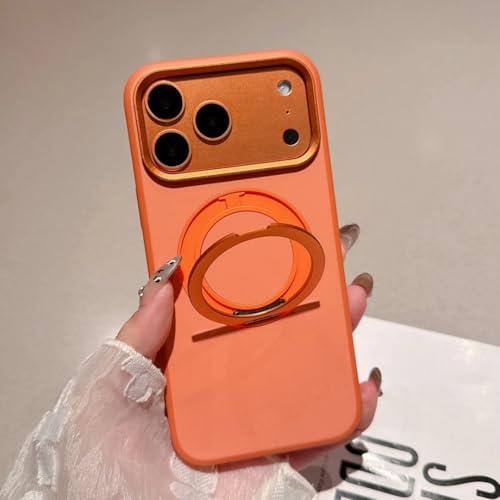 Étui de téléphone avec support iPhone 17 Pro Max antichoc orange