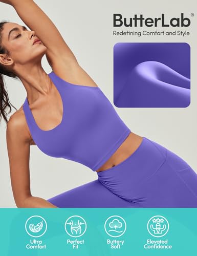 Image of IUGA Buttery Adjustable Workout Tank Tops Woman with Built in Bra Y Back Longline Sports Bra Athletic V-Neck Crop Tops