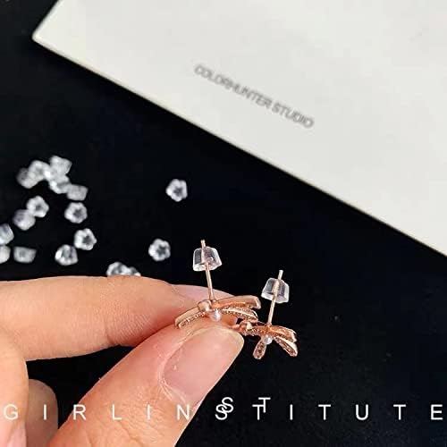 220Pcs Rubber Earring Backs,Earring Backs Rubber, Earring Backing Silicone Clear Earring Back Clutch Pads Replacement Screw Back Earrings for Heavy Earrings Fish Hook Earring Studs DIY Jewelry