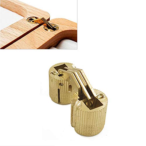 Miao Jin 12 Pcs 10Mm Brass Barrel Hinges Hidden Invisible Cabinet Furniture Hinges Concealed 180 Degree Opening Angle #TOP3