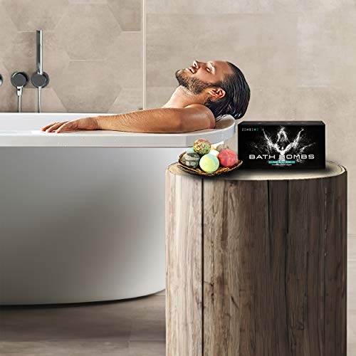 Bath-Bombs-for-Men-Gift-Set-of-8-Scented-Organic-Handmade-Bath-Bombs-of-25-oz-with-Natural-Essential-Oils-Perfect-for-Boyfriend-Husband-Father-or-Friend-by-ZenseMe