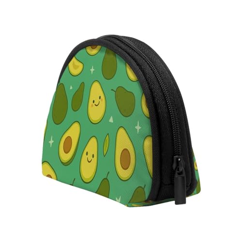 Portable Coin Purse Kawaii Avocados Mini Zippered Money Pouch Card Holder4