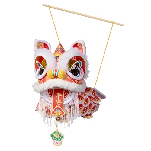 Chinese New Year Lantern Kit, PP 24x16x29cm Lion Dance Holiday Decoration Spring Festival Lantern for Party, School, Restaurant, Home, Parade, Living Room