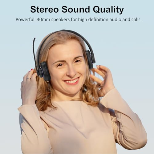 Weatwo Bluetooth Headset with Noise Cancelling Mic for Cell Phone Laptop - image 8
