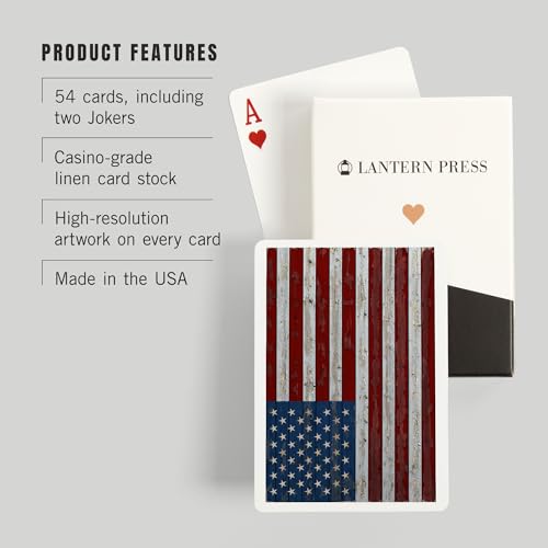 Lantern Press Baraja Americana Distressed, 52 Cartas Poker miniatura 3