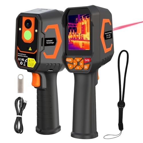 Thermal Camera Water/Air Leak Detector Imager, AIOMEST Infrared Imaging Gun w/ 512x384 TISR Resolution, PC 2D/3D Analysis, 2MP Camera, Temperature Heat -4°F to 1022°F for Wall Moisture HVAC Inspection