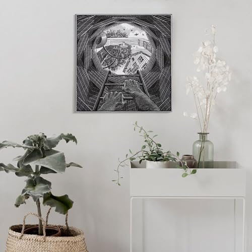 Toile Escher Movement from Darkness to Light pour rompre les murs vides - 4