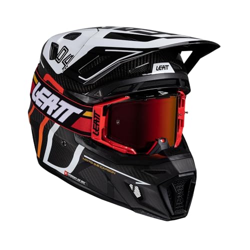 Leatt Helmet Kit Moto 9.5 Carbon/White V25 (Carbon/White, L 59-60cm)