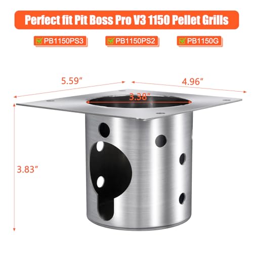 image for QuliMetal 304 Stainless Steel Fire Burn Pot for Pit Boss Pro Series 11