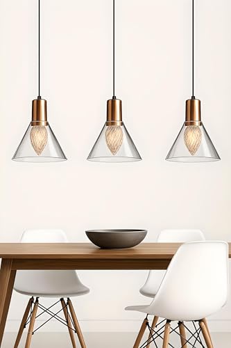 Image of FILLISKA Luxurious Hanging /Pendant Light. Warmwhite Light (Acrylic RoseGold-163)