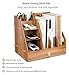 KAJHSTLOZ Wooden Stationery Office Desk Tidy Storage Organiser Holder Sorter For A4 Papers, Books, Pens, And Notebooks (Includes Storage Box Only)(Big Natural)
