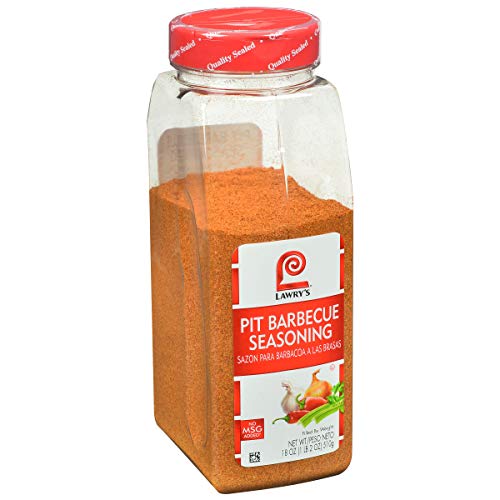 Lawry's Pit Barbecue Seasoning, 18 oz - One 18 Ounce Container of Barbeque Pit Seasoning Rub, Season before Grilling or Broiling for Authentic Pit BBQ Flavor