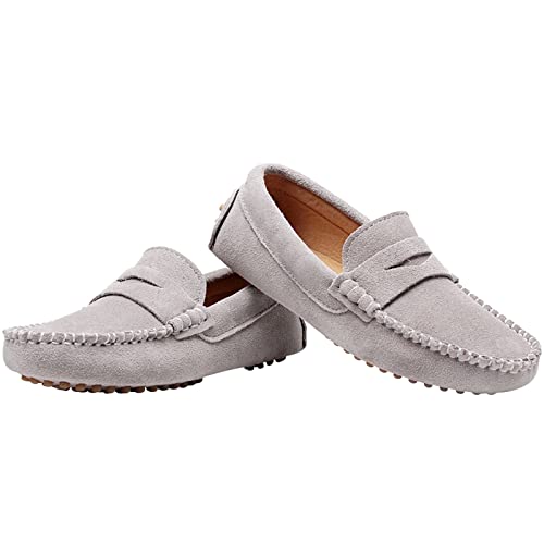 Image of rismart Boys Girls Slip on Loafers Casual Flat Kids Moccasin Slippers