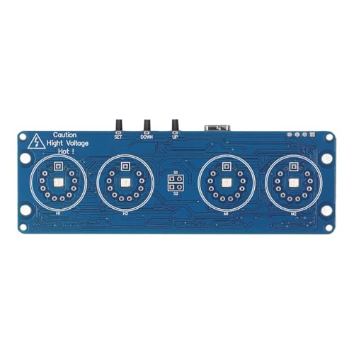 Placa base de reloj luminoso IN12 de 4 bits que elimina parpadeos con cambio de 12/24h 8