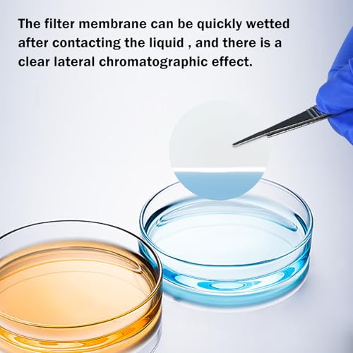 Image of 200Pcs /Pack MCE Membrane Filters, Round Mixed Cellulose Esters Lab Filter Paper, Hydrophilic Filter Paper 0.22m Pore Size, 25mm Diameter,Non Sterile