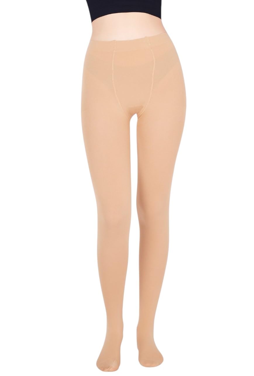 Women's High Waist Stretchable Pantyhose Opaque Stockings Tights For Women, Beige