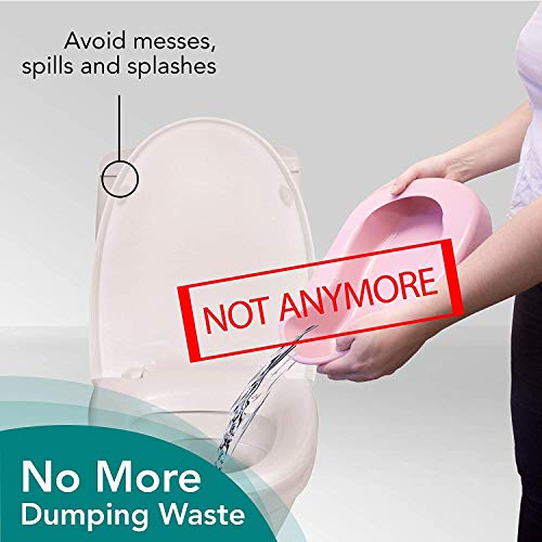 The Original Carebag Bedpan Liner with Super Absorbent Pad, 20 Count – Medical Grade, Fits Any Standard Bedside Commode Bucket – 20 Disposable Commode Liners for an Adult Commode Chair