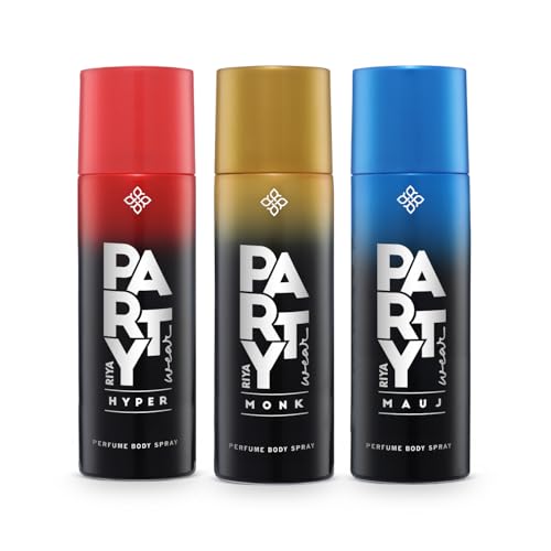Image of Riya Mauj, Monk & Hyper Deodorant for Men| Pack of 3 | 200 ml Each - 600 ml