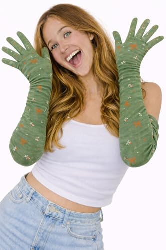 Image of Women's Driving Gloves, Printed Cotton Full Hand Summer Gloves for Protection from Sun Burn /Heat /Pollution (Pack of 1 Pair)