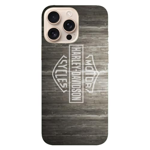 SUPER FABRIQUE Cover trasparente morbida in silicone, design antiurto progettata per Apple iPhone, stampata, compatibile con moto Harley Davidson (iPhone 16 Pro Max)