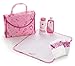 Coffret de Change pour poupée : 1 Serviette Douce, 3 Couches, 1 Flacon de Talc, 1 crème, Sac Rose - Couches adaptées aux poupons 30-36 cm