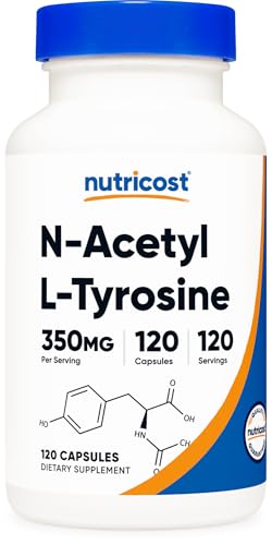 Nutricost N-Acetyl L-Tyrosine (NALT) 350mg 120 Capsules - Gluten Free Non-GMO