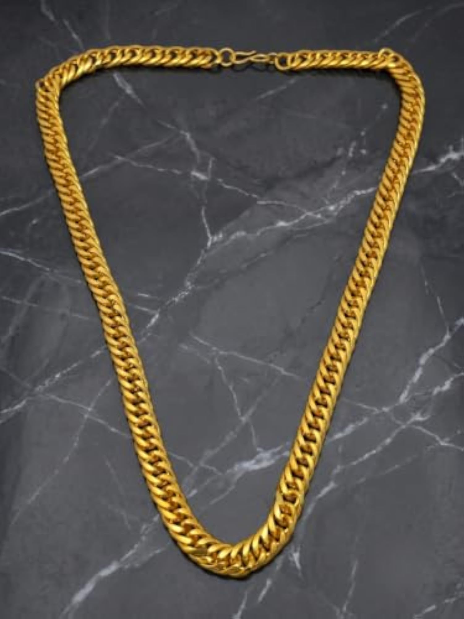 One Gram Gold Chain for Men, 18 Inch Stylish Necklace