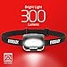 Rechargeable LED Headlamps by Eveready (2-Pack), IPX4 Water Resistant Head Lights for Running, Camping, Emergency, Outdoors (USB Cable Included),Black (2-Pack),Adjustable
