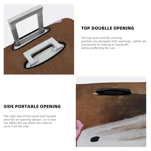 Cute Ghost With A Pink Bow Elastic Travel Luggage Covers Dustproof Scratch-Resistant Suitcase Protector Fit 22-24 Inch3