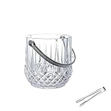 HEHW アイスペール 氷入れ クリア トング ハンドル付き 1150ml 持ちやすい アクリル 軽量 ホーム バー用品 冷えたビールシャンパン、ワイン、ウイスキーなどに最適 アイスバケット 料亭 旅館 居酒屋 飲食店 業務用 (透明)