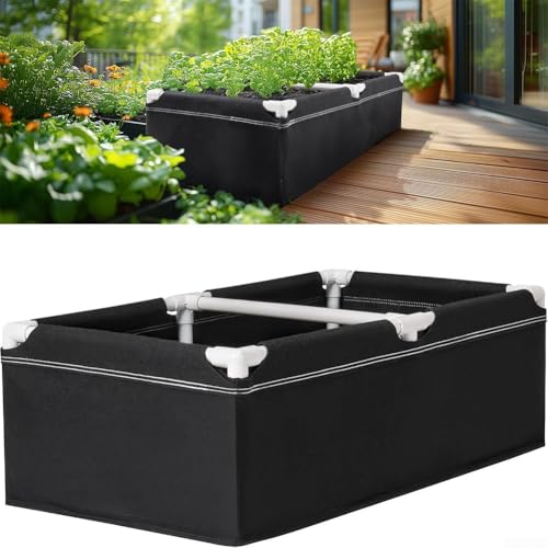 Cama de jardín de tela elevada ideal para el balcón y el patio 5