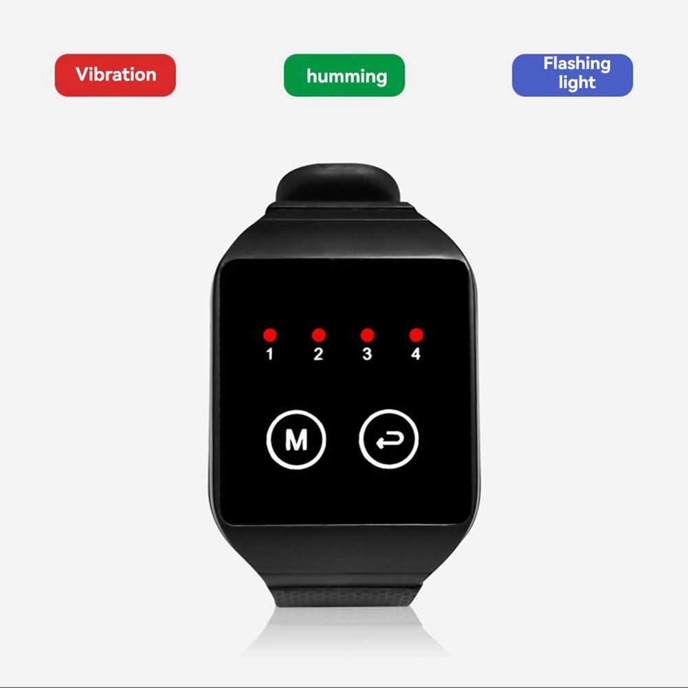 Récepteur de Montre Sans Fil pour Serveur, Appel de Restaurant, Téléavertisseur pour Maison, Café, Dentiste, Bureau, Conférence Téléphonique