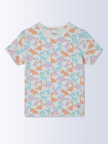 Image of Milou 100% Cotton Half Sleeves Biowashed Printed Homewear T-Shirt and Pajama | Night Suit Set|Unisex Sleepwear for Boys & Girls | Soft & Breathable, Safe Dyes, Label-Free Comfort