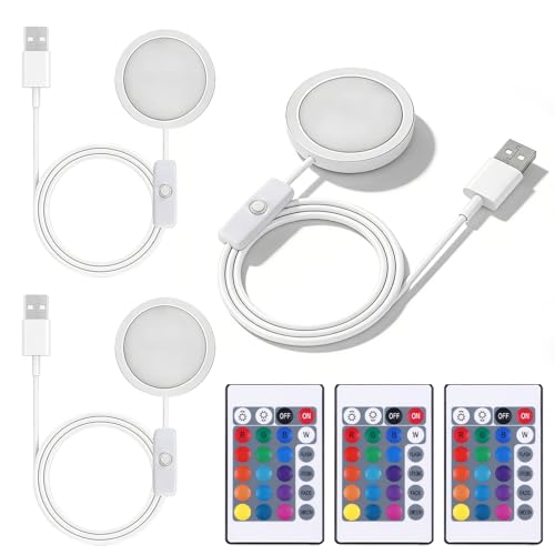 3 pezzi kit lampade LED per stampante 3D dimmerabili, set illuminazione LED USB con telecomando, luce notturna RGB di ricambio per accessori stampa 3D illuminazione creativa (multicolore)