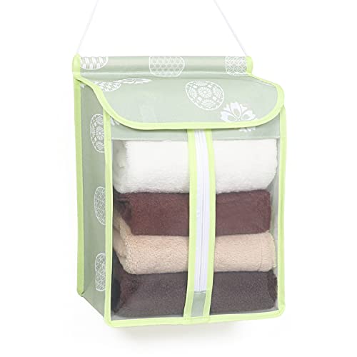 アストロ タオル 収納ケース グリーン 和柄 ストッカー 吊り下げ 壁掛け 保管 ホルダー 613-54