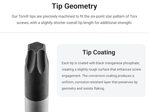 Image of TEKTON Torx Screwdriver Set, 6-Piece | DWT90101 | 4 Inch Shanks, T10 - T30, Modular Organizers