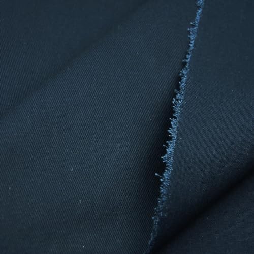 TexTrend Telas por Metro - Algodón - Drill - 1 Metro 150 x 100 cm - Tela para Costura - Ropa de Trabajo y de Protección - Azul Marino