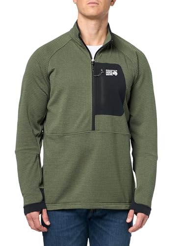 Image of Mountain Hardwear Men's Polartec Power Grid Half Zip Jacket | Stylish and Warm Jacket for All Outdoor Adventures