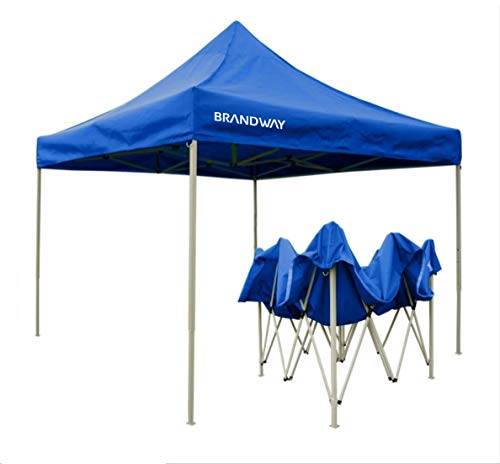 Image of Gazebo Tent Portable Popup Foldable Canopy 10x10 Ft Shelter for Event, Advertisement, Promotion, Exhibition, Market Stall, Waterproof Outdoor Gazebo Tent, Heavy Duty Frame (10x10 Feet, Blue)